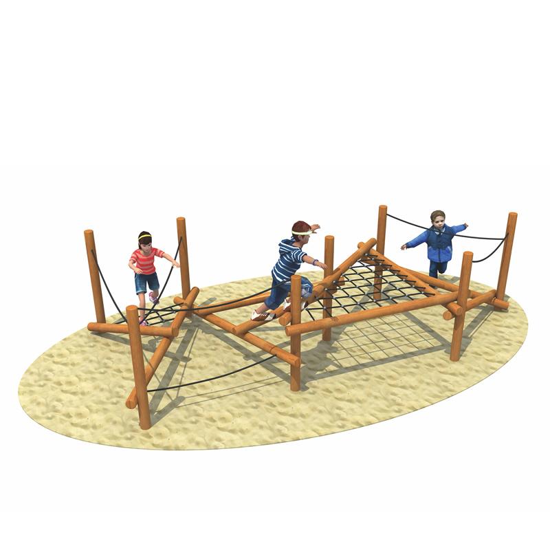 A wooden expansion children's climbing frame in the parkBL-MTZ024-25387