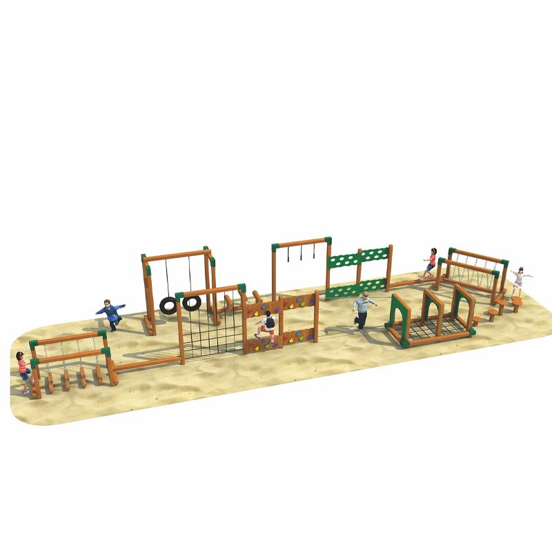 A wooden expansion children's climbing frame for kindergartensBL-MTZ026-25388