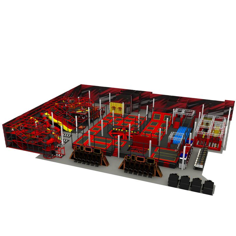 Indoor amusement park trampoline park