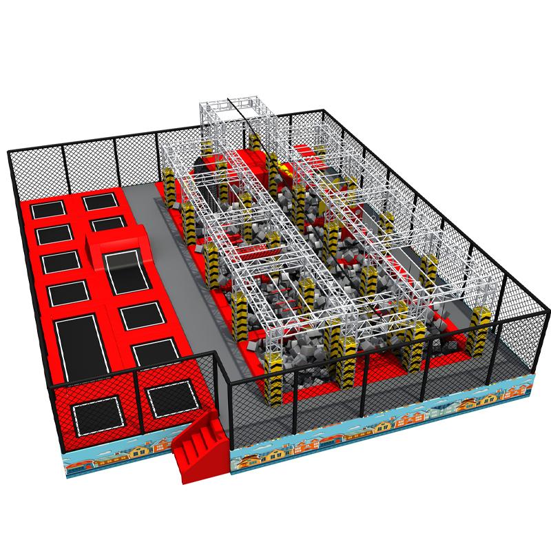 Indoor amusement park trampoline park