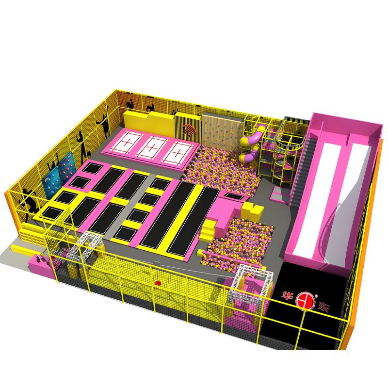 Indoor amusement park trampoline park