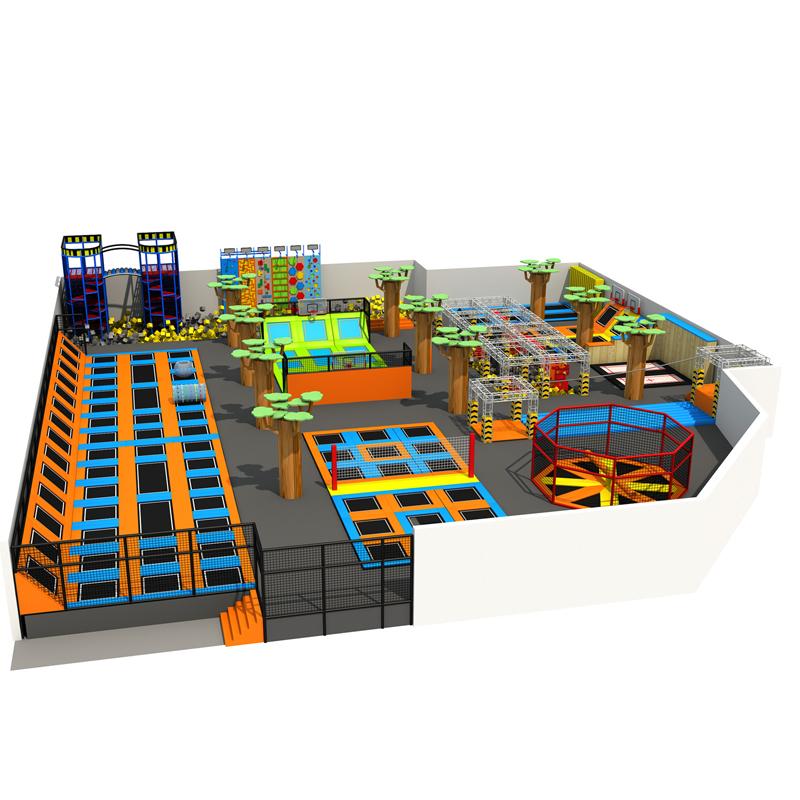 Indoor amusement park trampoline park