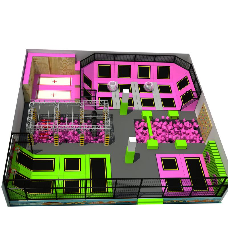 Indoor amusement park trampoline park