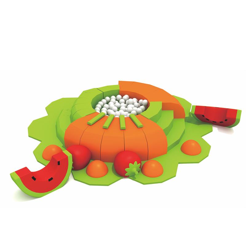 Indoor soft-padded ball pool