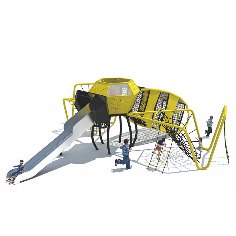 Customized community park climbing slide combination 