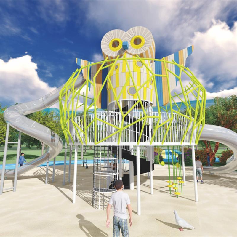 Owl Park slide in the community park 