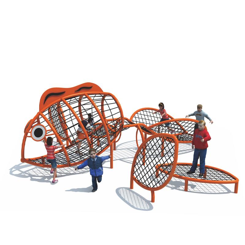 Outdoor climbing net and climbing frame for kindergarten community
