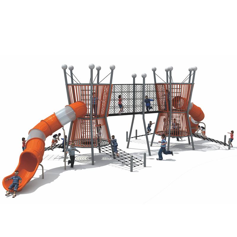 Park community outdoor climbing slide combination