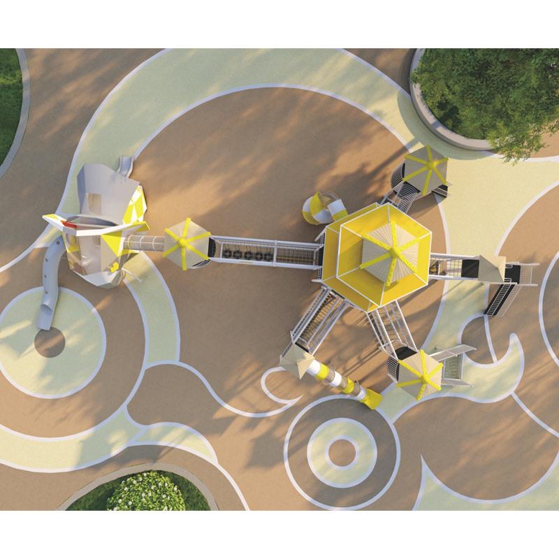 Large combination slides for park amusement park equipment 