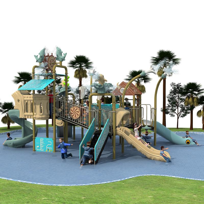 Multi-functional children's water park slide in the scenic area