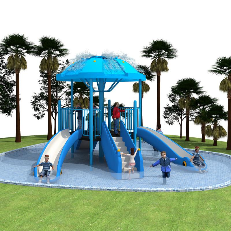 Amusement park, outdoor water park, slide