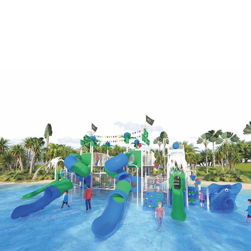Large water park combination slide