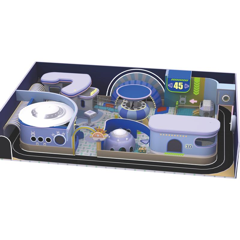 Indoor children's playground with a science and technology theme