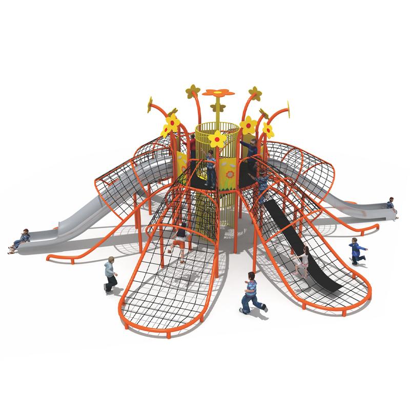 Large climbing nets for children's outdoor toys in kindergartens