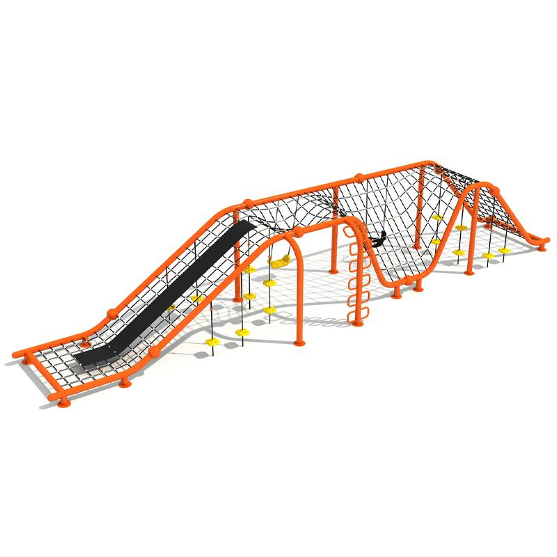 Large outdoor climbing nets and climbing frames for kindergartens
