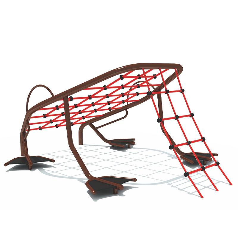 A small outdoor climbing frame for children in the community