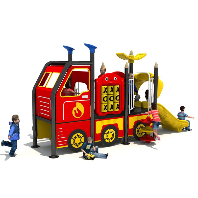 Kindergarten fire engine slide