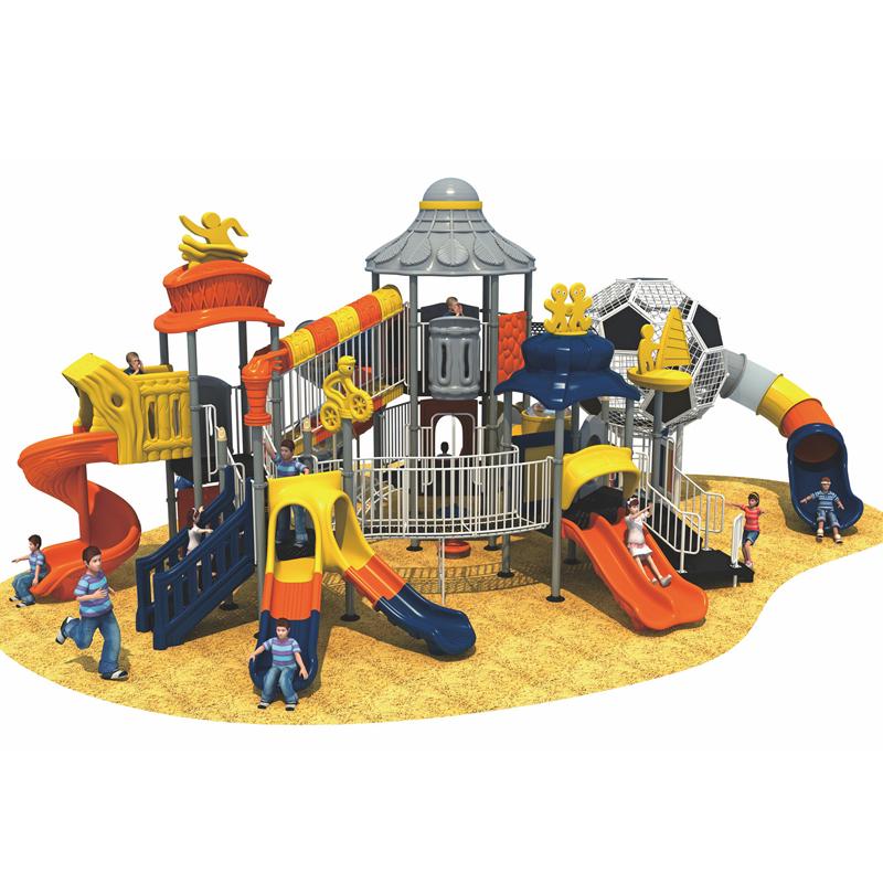 Outdoor combination slide in the residential area