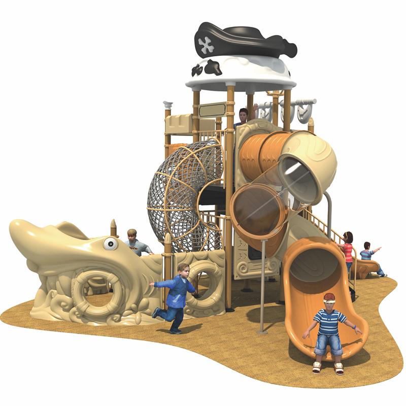 Customized outdoor pirate ship slides