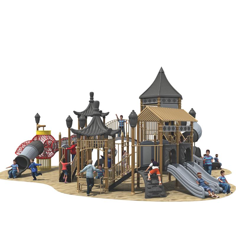 A large outdoor slide in a kindergarten