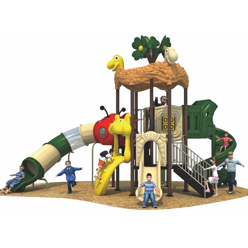 A large outdoor slide in a kindergarten