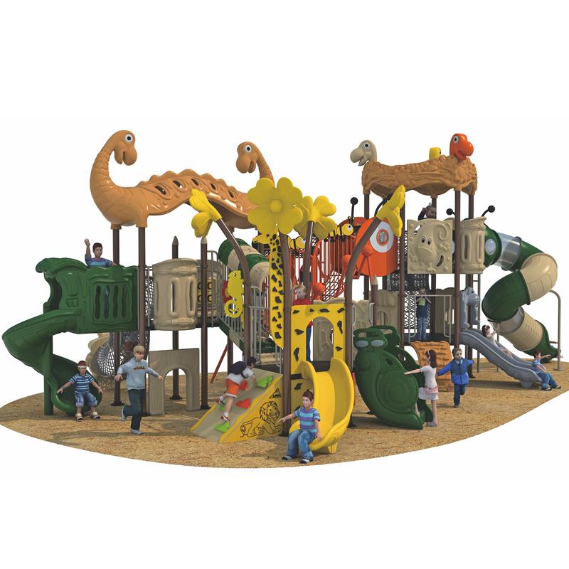 High-end outdoor recreational equipment in the community, large children's slides