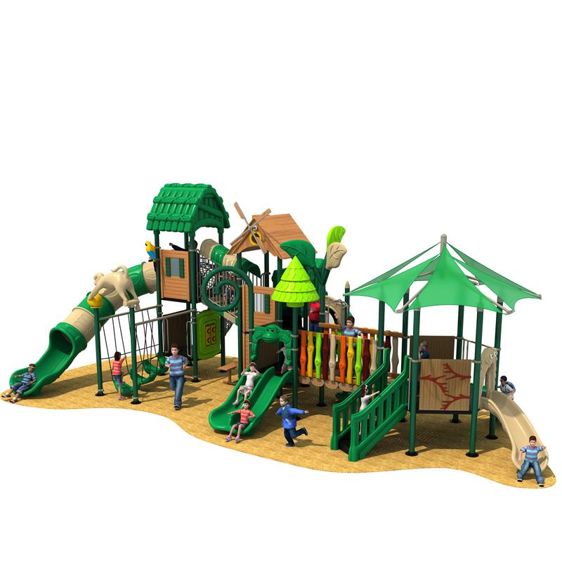 Outdoor children's slide in kindergarten