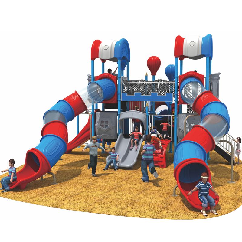 Outdoor children's slide in kindergarten